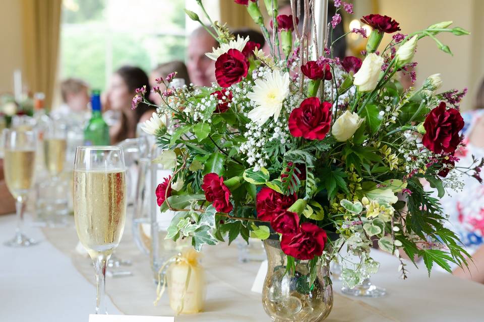 Vibrant table flowers