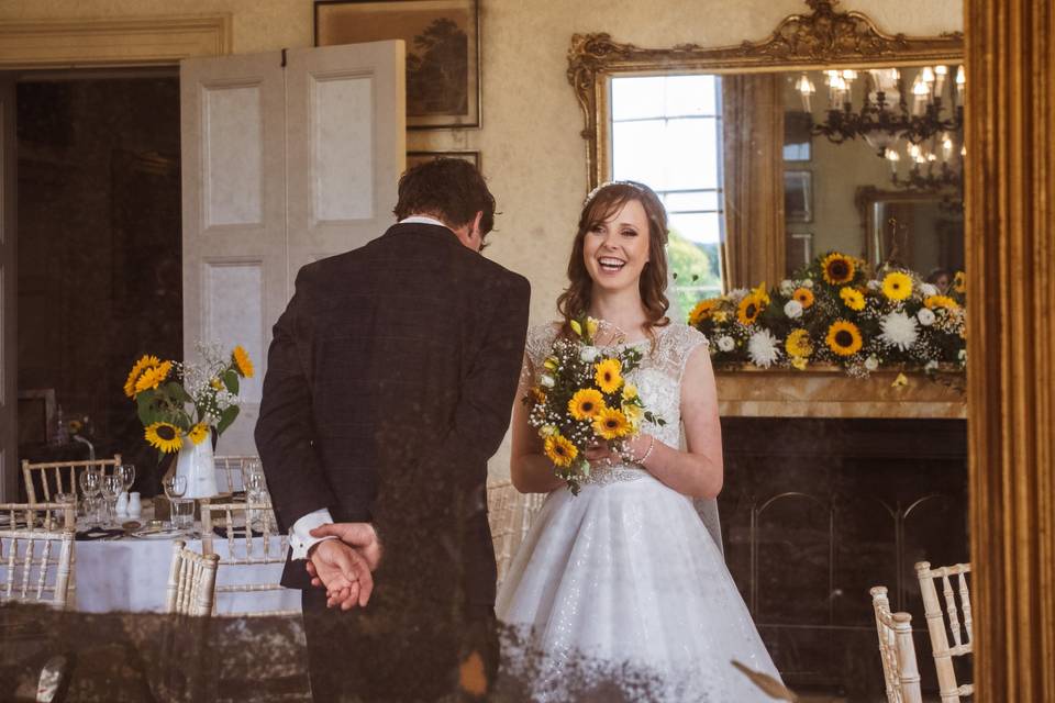 Sunflowers and mirrors