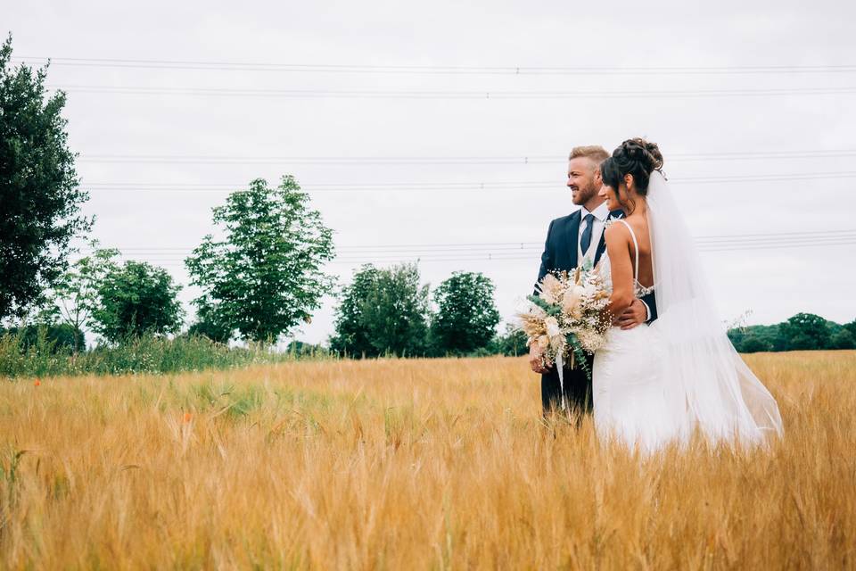 Couple in meadow