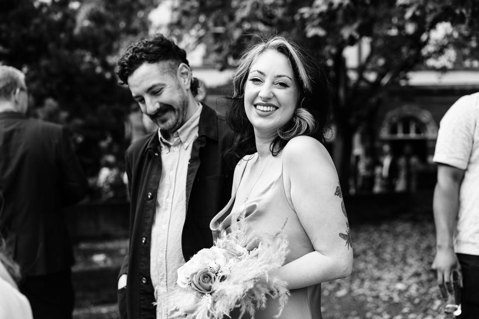 All smiles from the bridesmaid