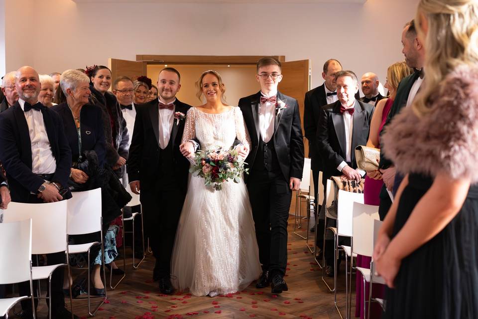 Here comes the bride