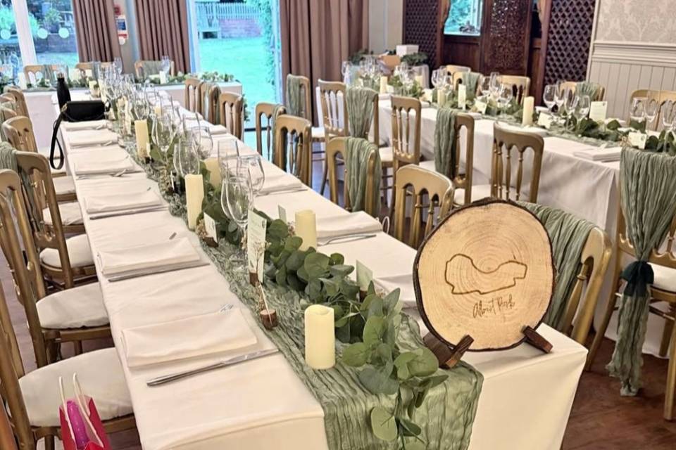 Sage green themed wedding