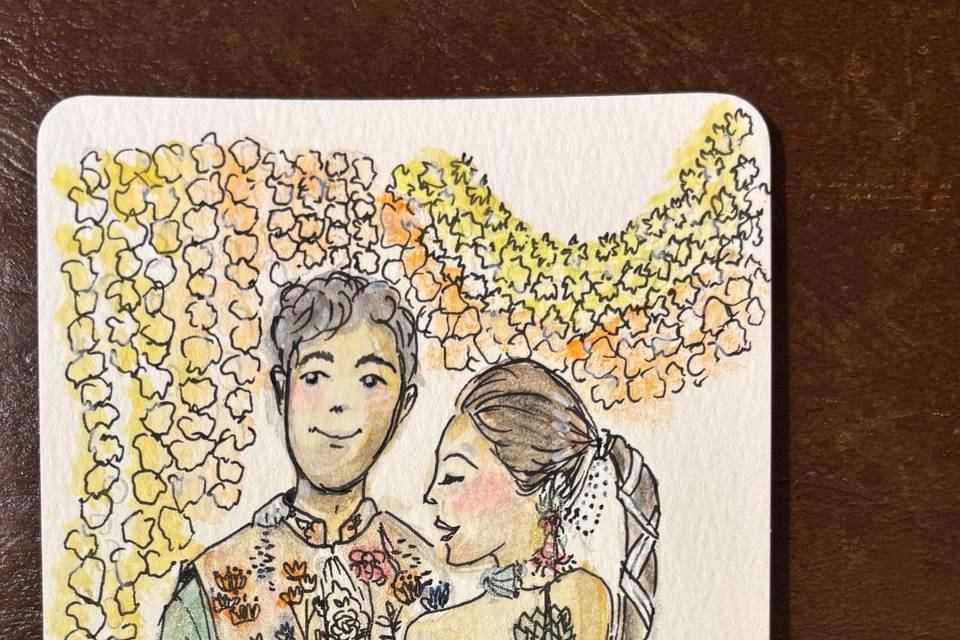 Post-wedding couple portrait