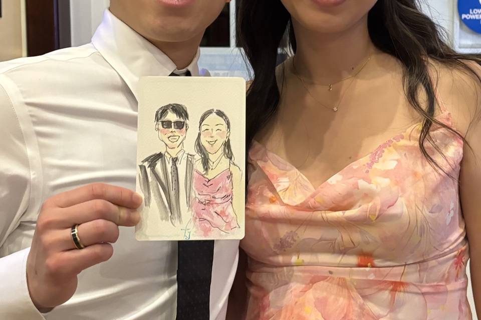 Watercolour guest portrait