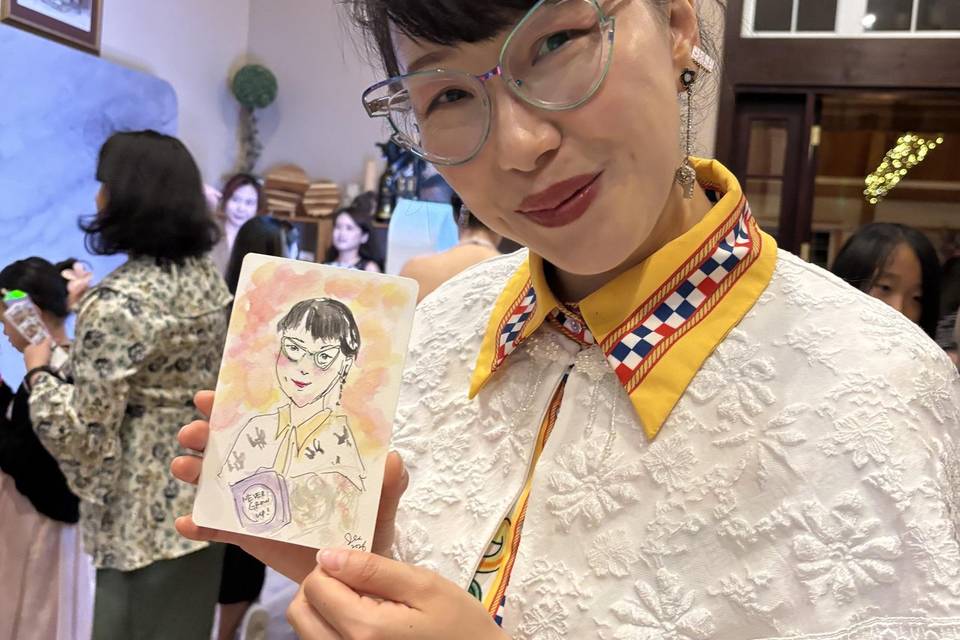Watercolour guest portrait