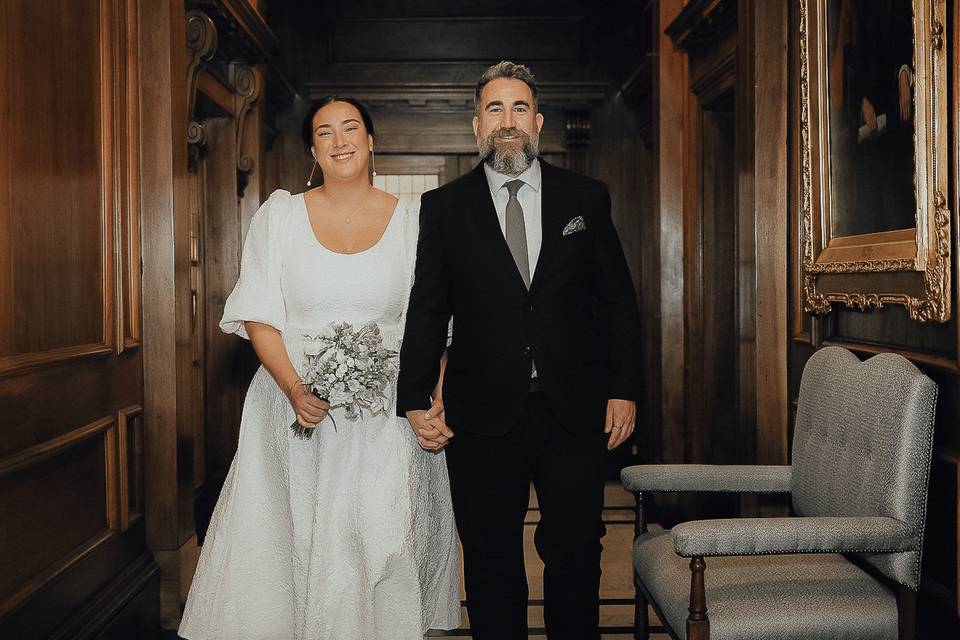 Post ceremony, wife and husban