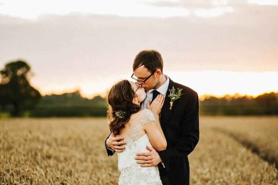 Sunset wedding photography