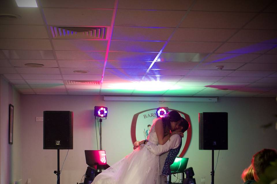 Bride and Groom Dancing