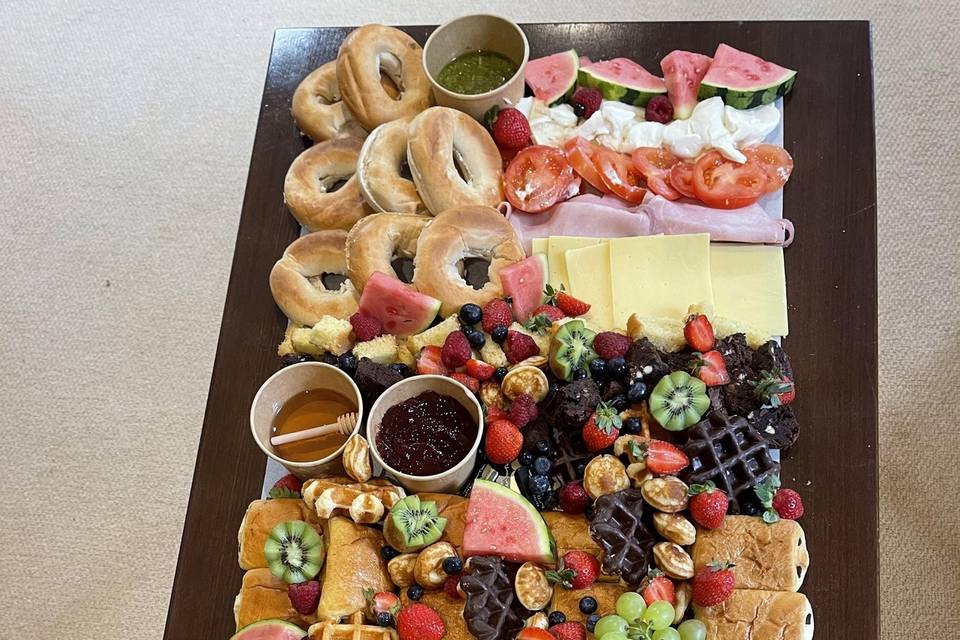 Wedding morning breakfast spread