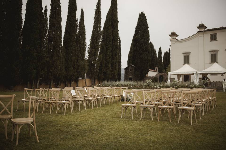 Ceremony in a rainy day