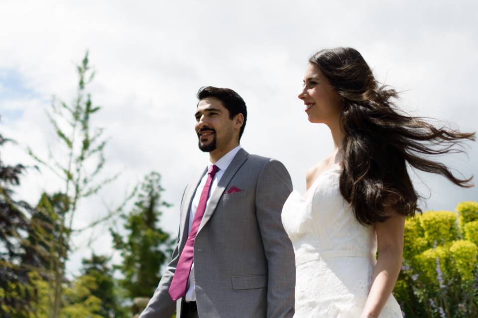 Couple walking together