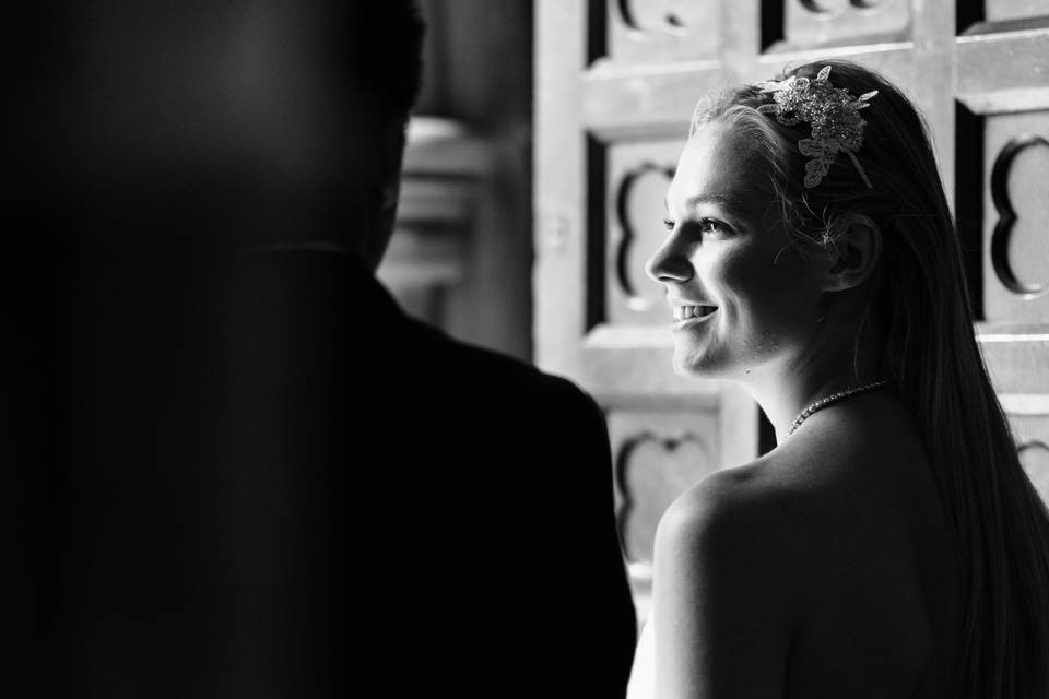 Bride leaving church