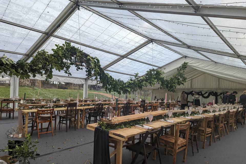 Large Marquee with Clear Roof