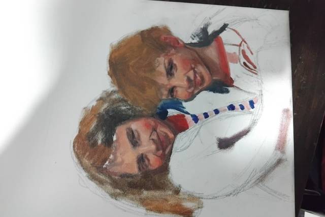 Oil painting in progress
