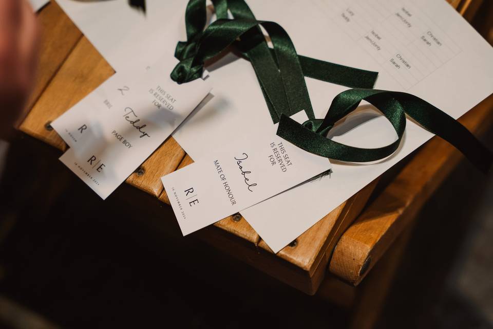 Laying out reserved signs