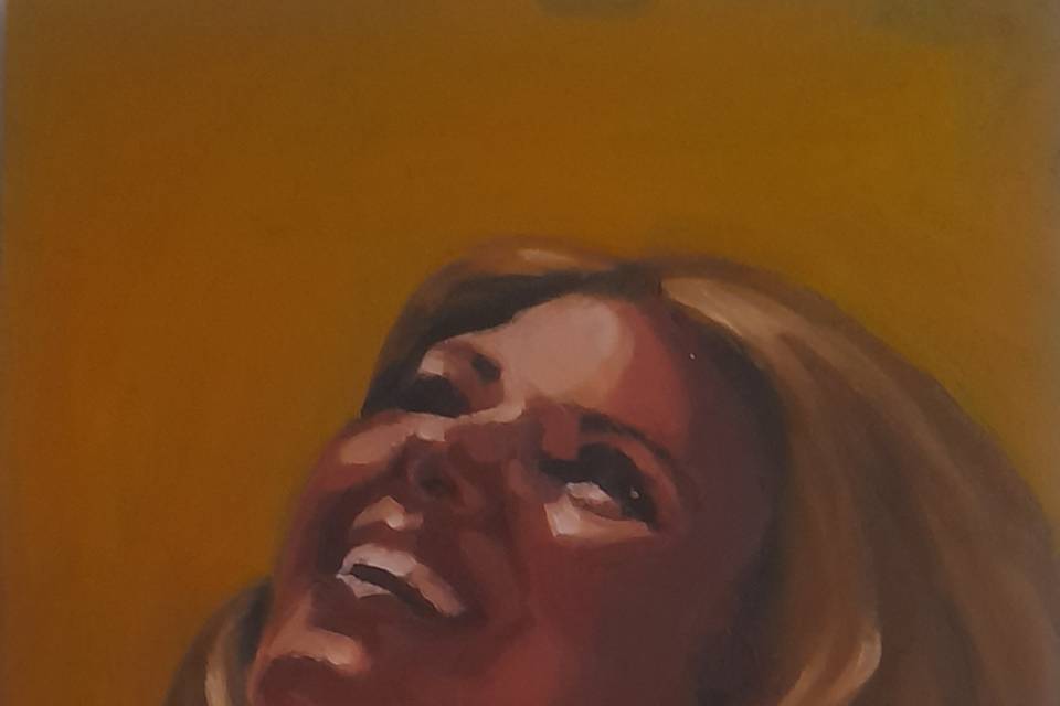 Oil painting from magazine