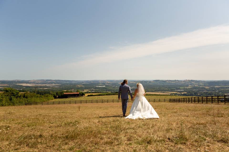 Couple walking hand in hand