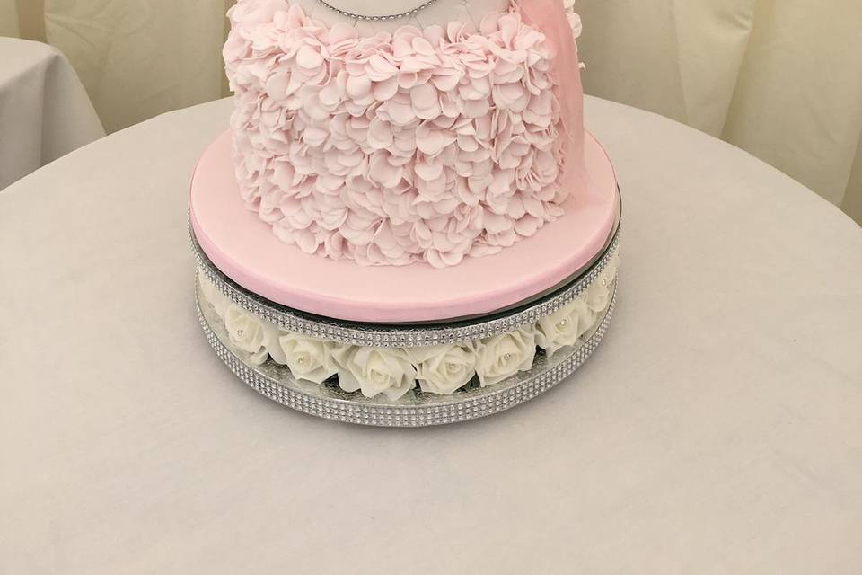 Pale pink and grey & ruffles