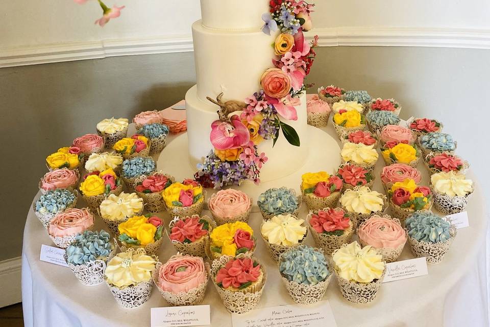 Floral cake/cupcakes