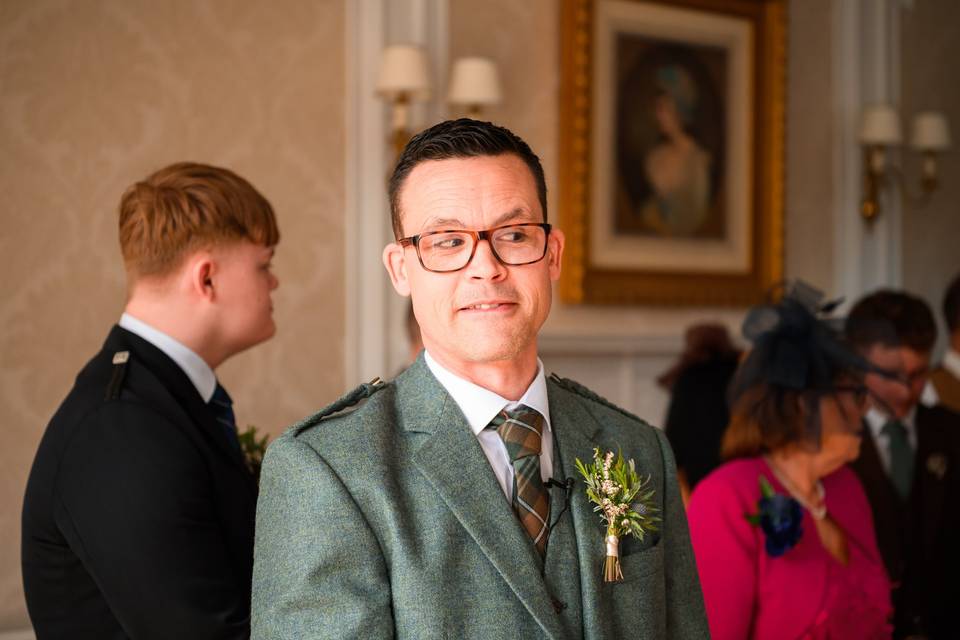 Groom waiting