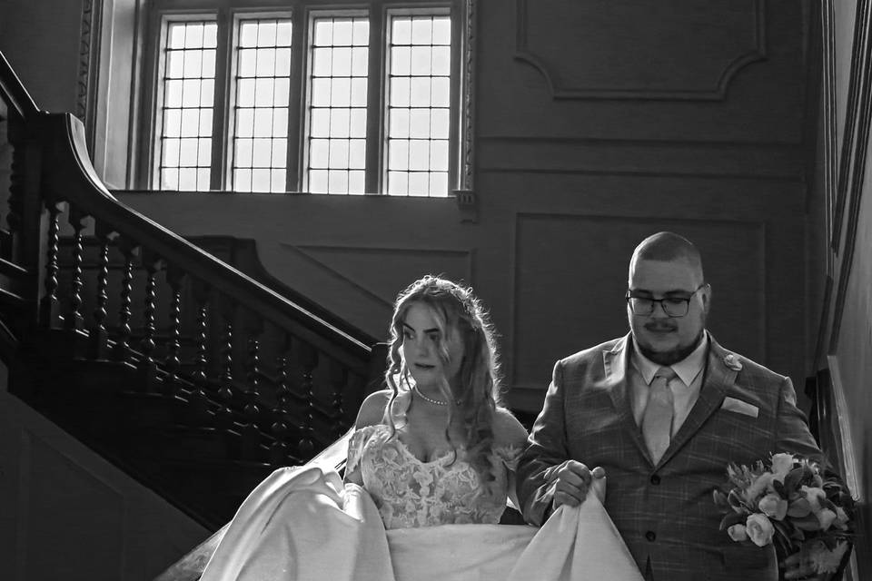 Leaving the ceremony