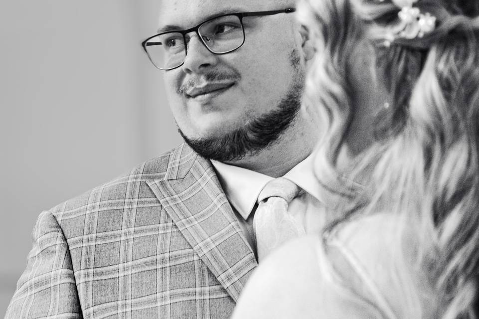 Proud groom