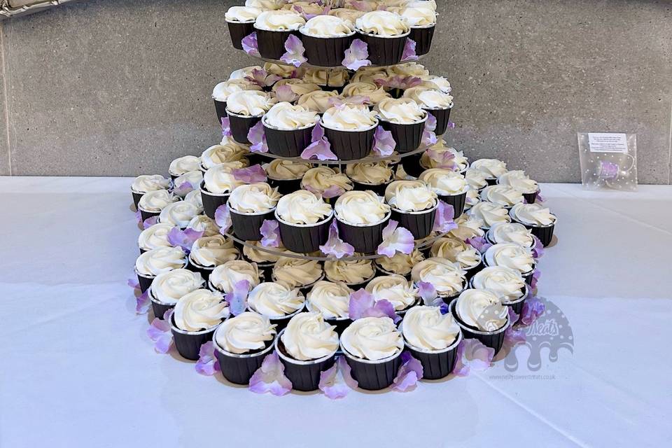 Cake and cupcake tower