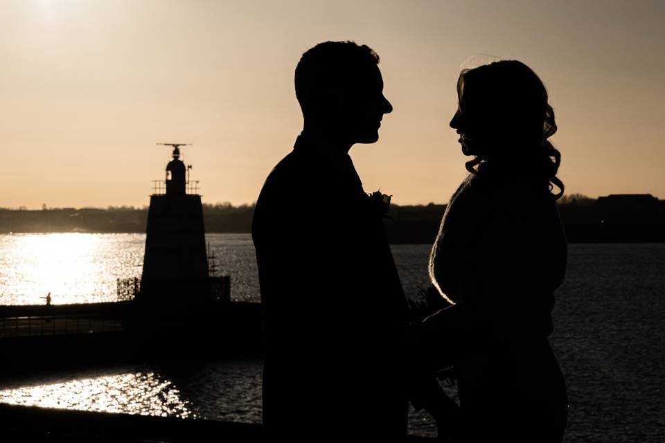 Lighthouse silhouette