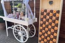 Sweet cart and donut wall hire