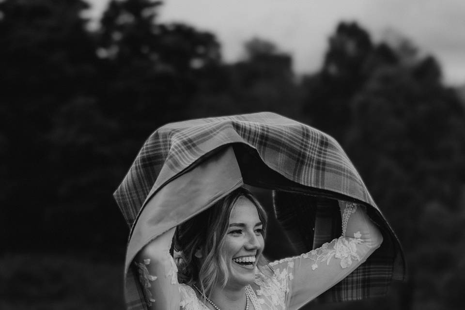 Bride Getting Wet!