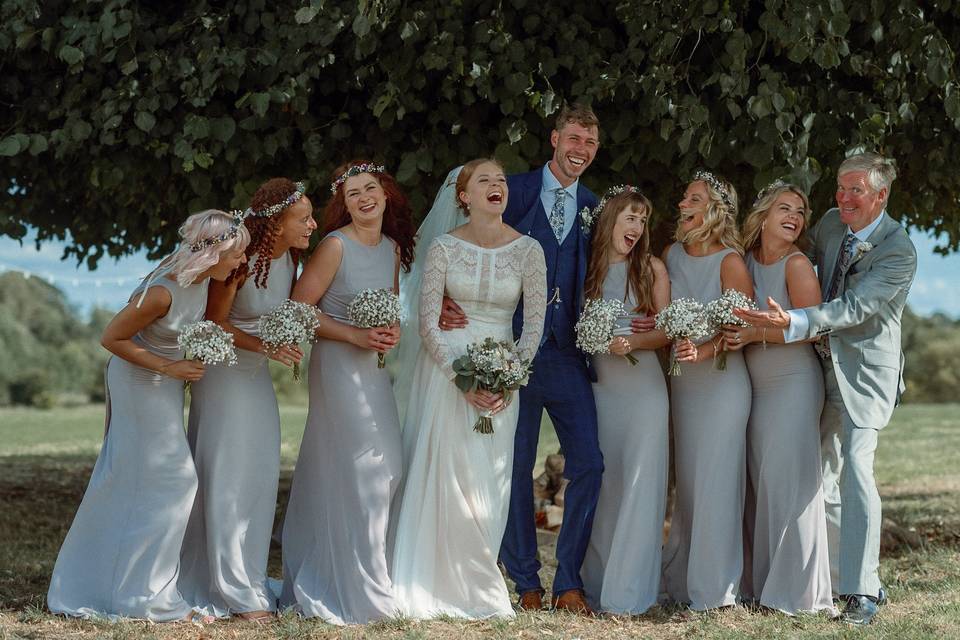 Bridal Party having a laugh!