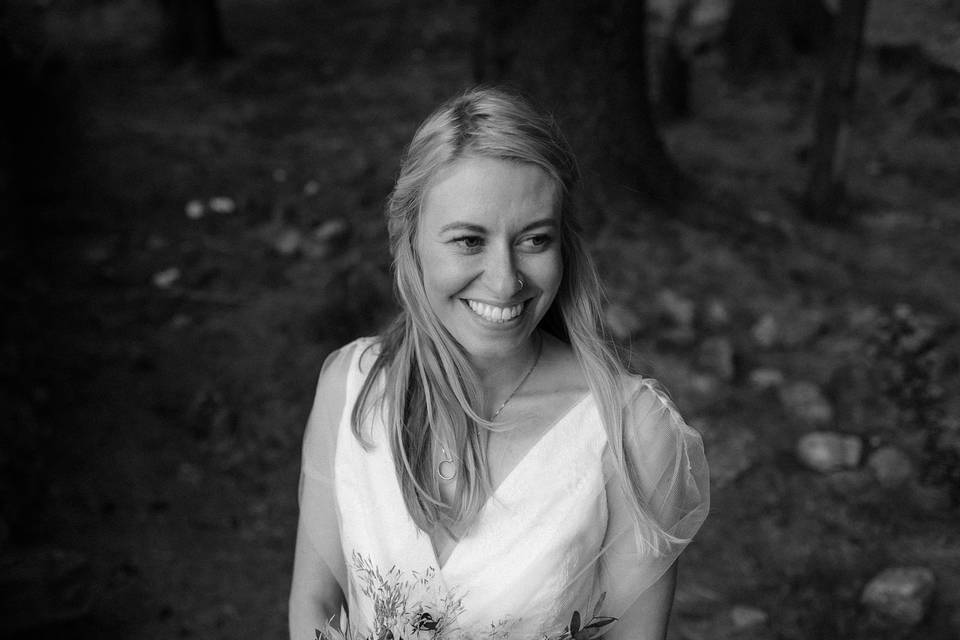 Smiling bride