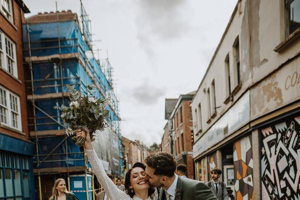 Bride and Groom natural