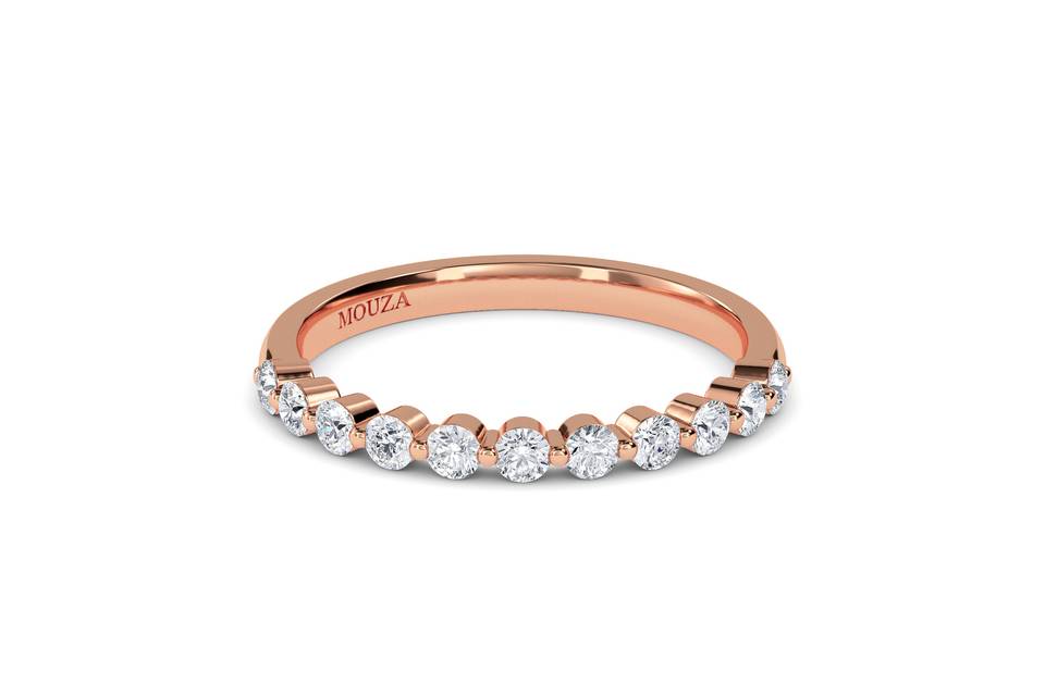 Rose gold wedding band