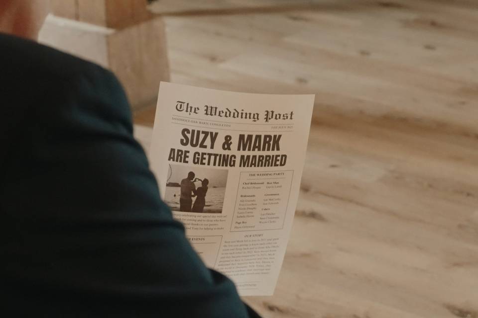 Mark & Suzy newspaper