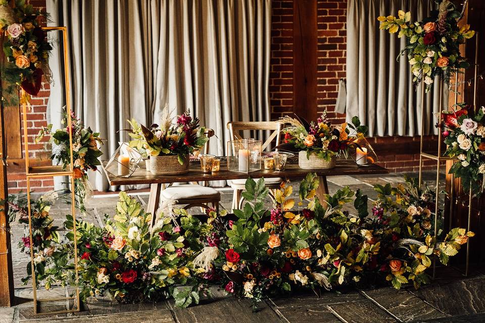 Floral top table