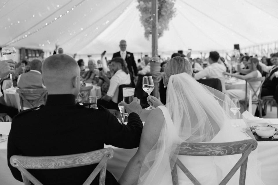 Bride and groom speeches