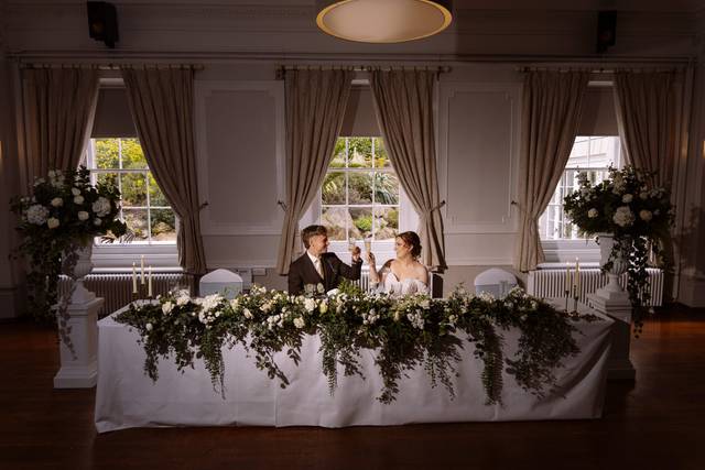 Wedding breakfast top table