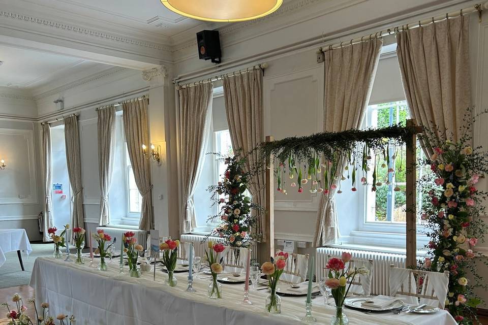 Fresh Flowers Top Table
