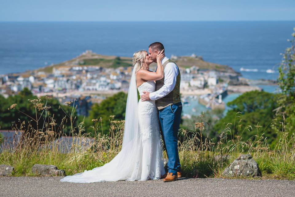 The view over St Ives town