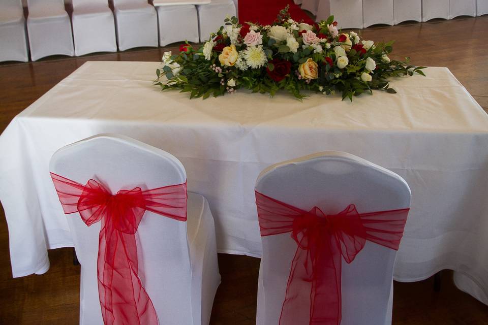 Ceremony setup