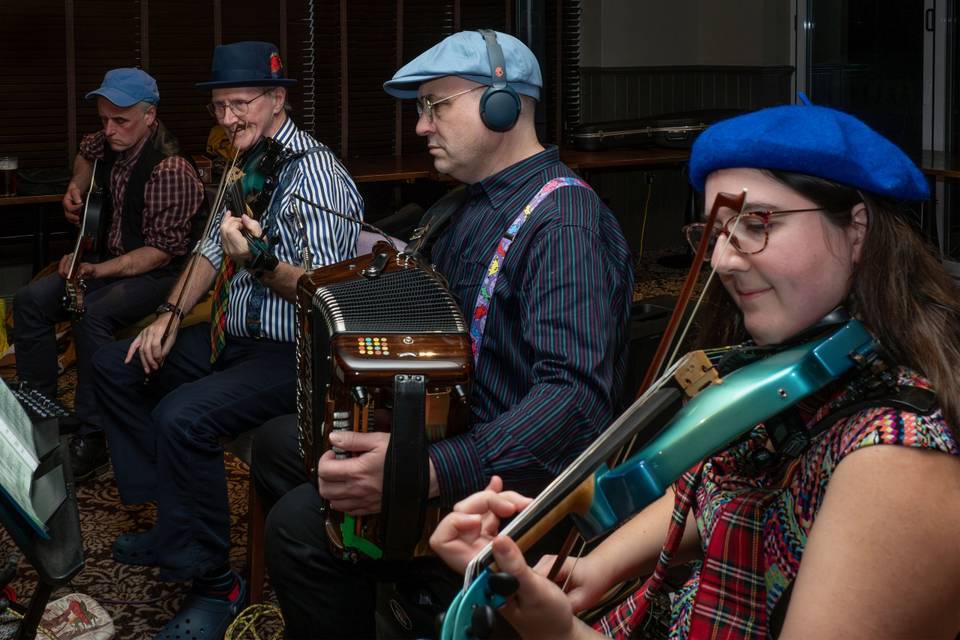 The band on Burns Night