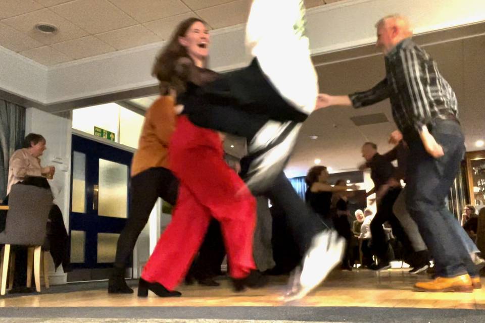 Ceilidh in a function room