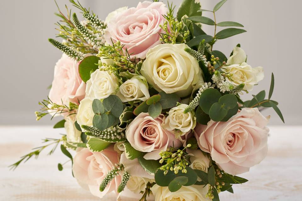 Blush rose bridal bouquet