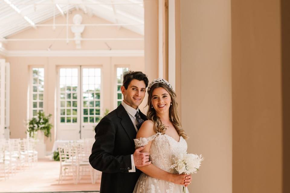 Inside the beautiful orangery