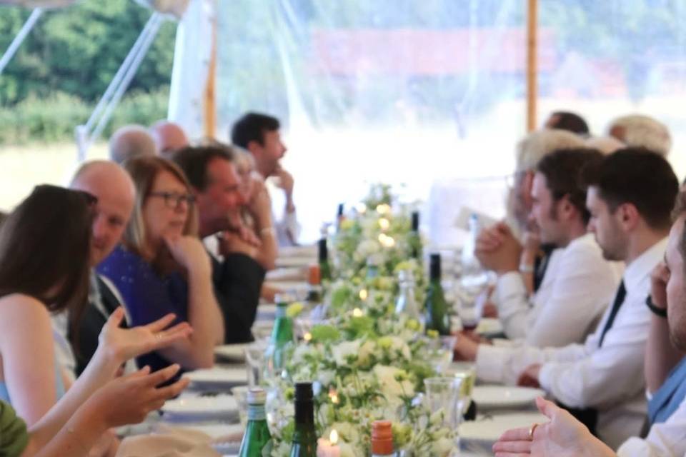 Marquee table scape