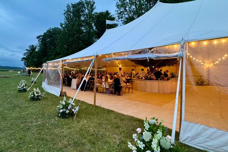 Marquee flower garden