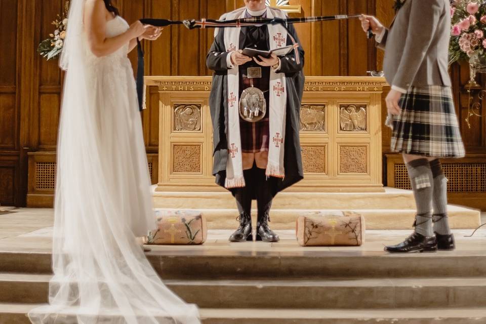 Couple on the altar