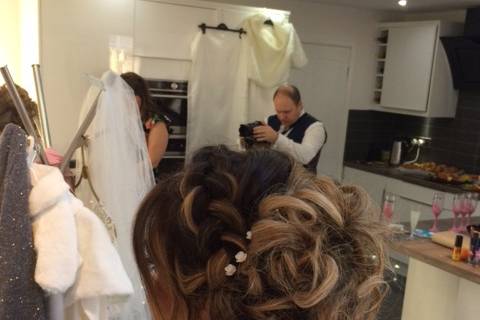 Bridesmaid curl and braid
