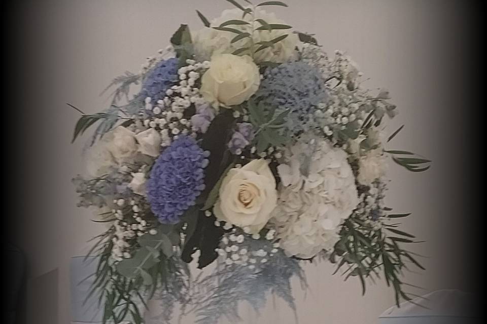 Blue wedding flowers